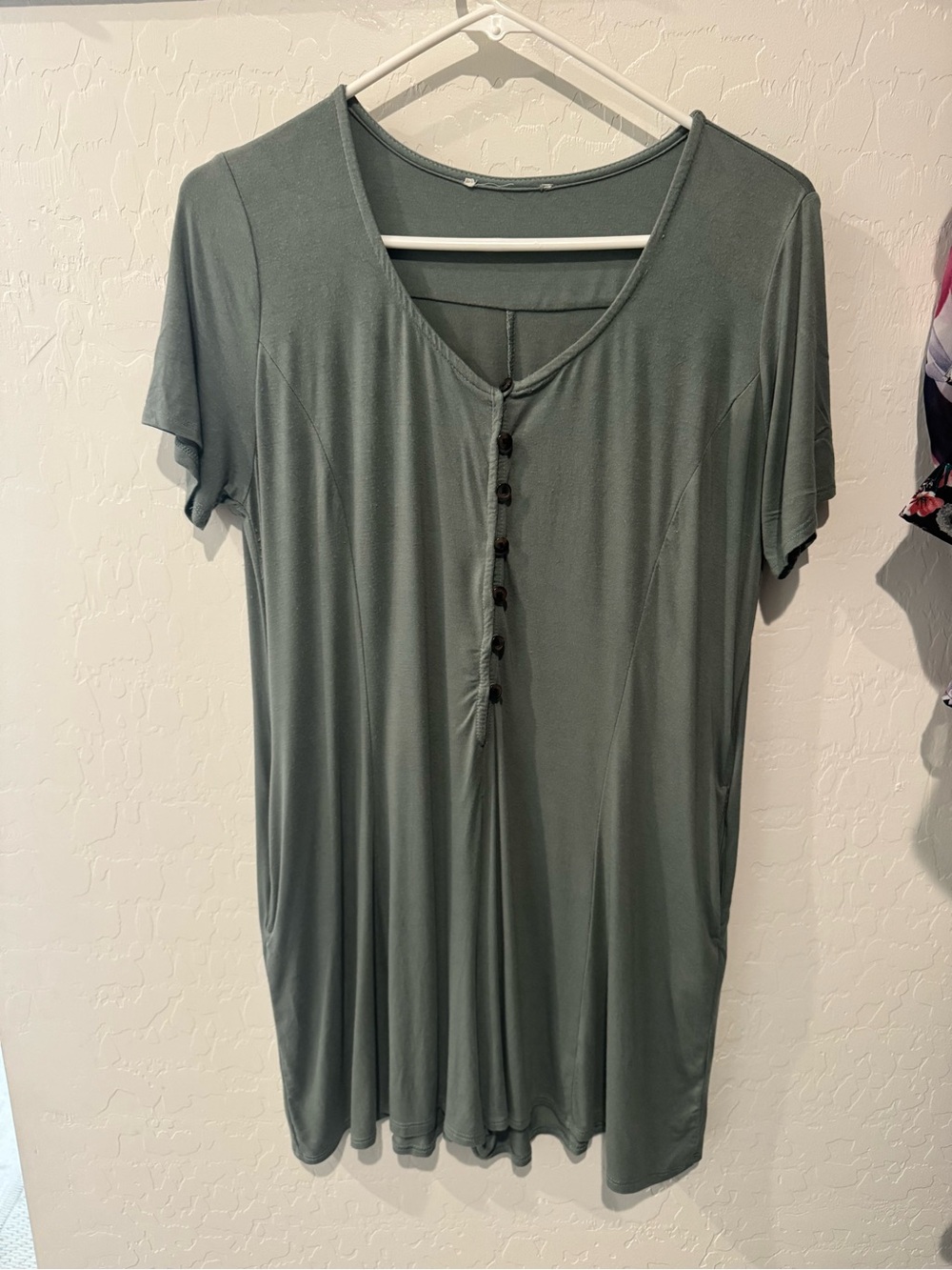 Sozy Women's Short-Sleeve Button-Romper - Sage Green